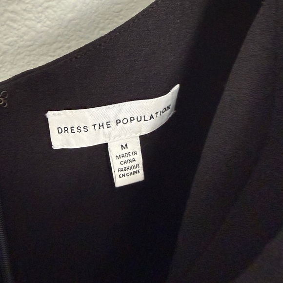 Dress The Population Rory Fringe Midi Dress in Black Size Medium - Picture 6 of 11